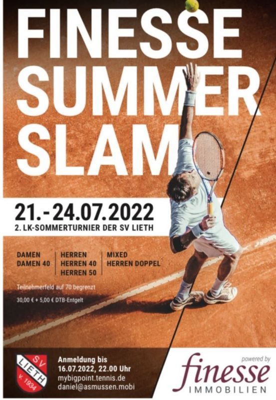 Lichaam handelaar Vaag Finesse Summer Slam - 2. LK Sommerturnier - SV Lieth Tennis